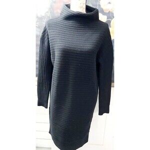 HATCH Sweater Black Marino Wool Pullover Chunky Rib Stretch XL Maternity